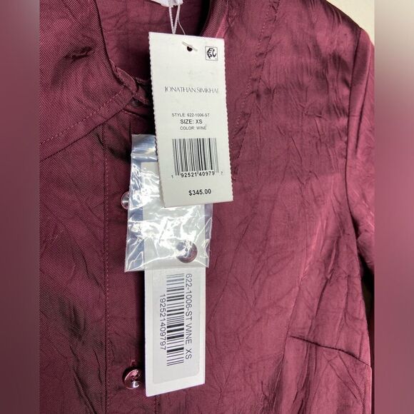 NWT Jonathan Simkhai Baylor Mini Wine Dress Satin Cutout Size XS - Picture 8 of 8